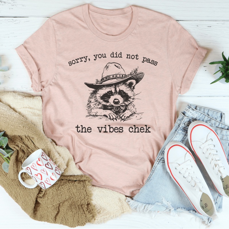 Sorry You Did Not Pass They Vibes Chek Tee Black Heather S