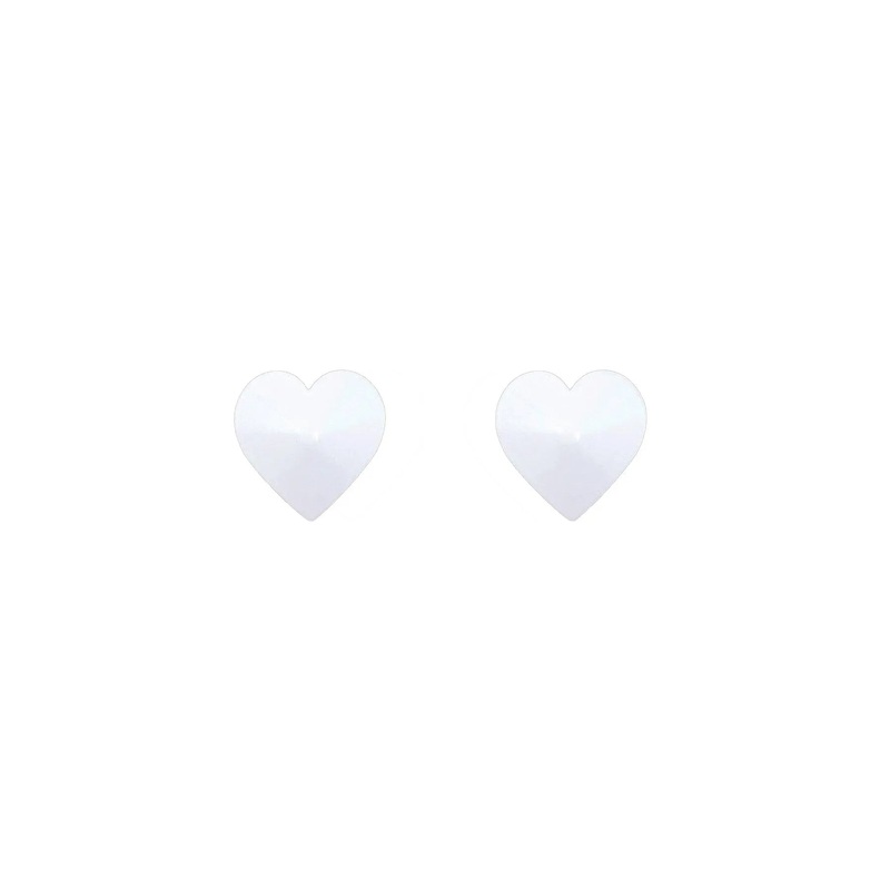 WHITE HEART METAL NIPPLE PASTIES