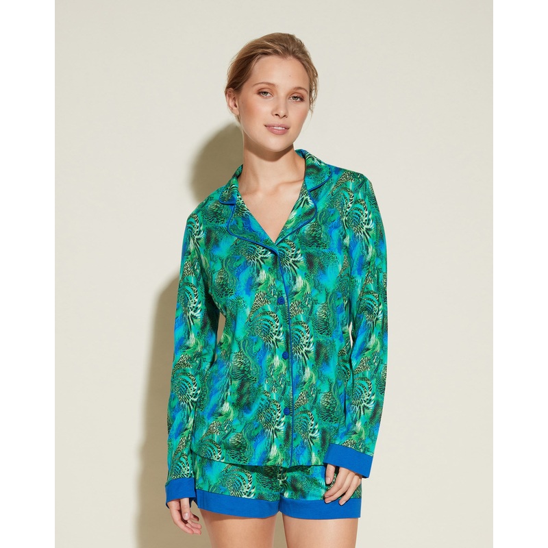Bedrucktes Langrmeliges Top & Boxer Pyjama-Set Nirvana XS