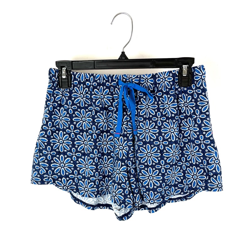 Blue Floral Printed Sleepwear Shorts – Small