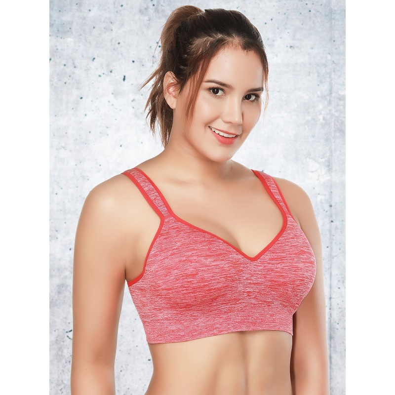 Full Coverage Seamless Yoga Sport Bras Red 32A/70A