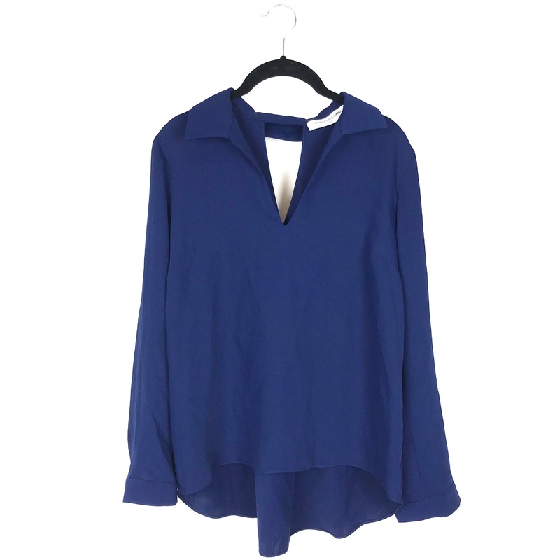 Navy Blue Long Sleeve Top – Small