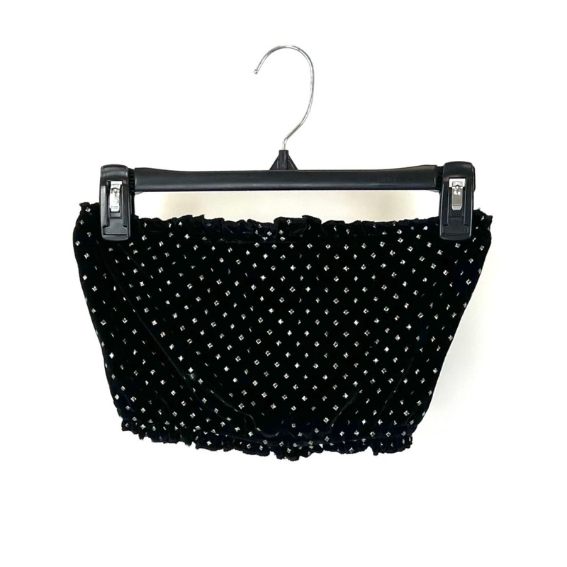 Black Cropped Tube Top – Extra Small