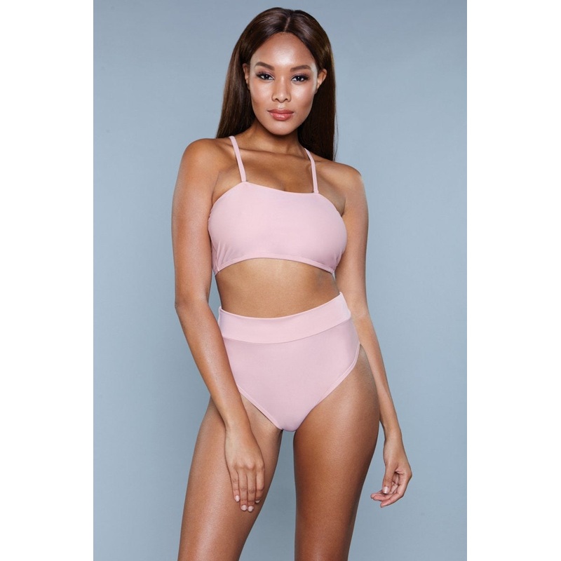 Emelda Bandeau Top Swimsuit Pink XS