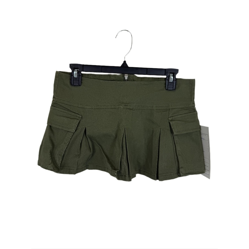 Army Green Cargo Mini Pleated Skirt – Size 2/4