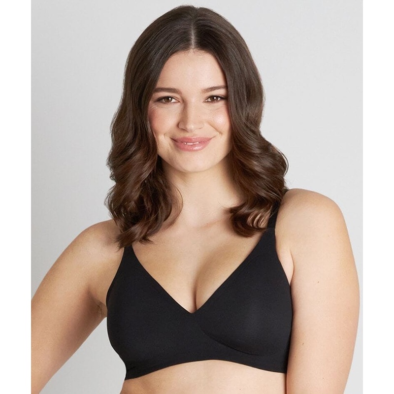 Bendon Comfit Collection Soft Cup Wire-free Plunge Bra – Black 32A/B