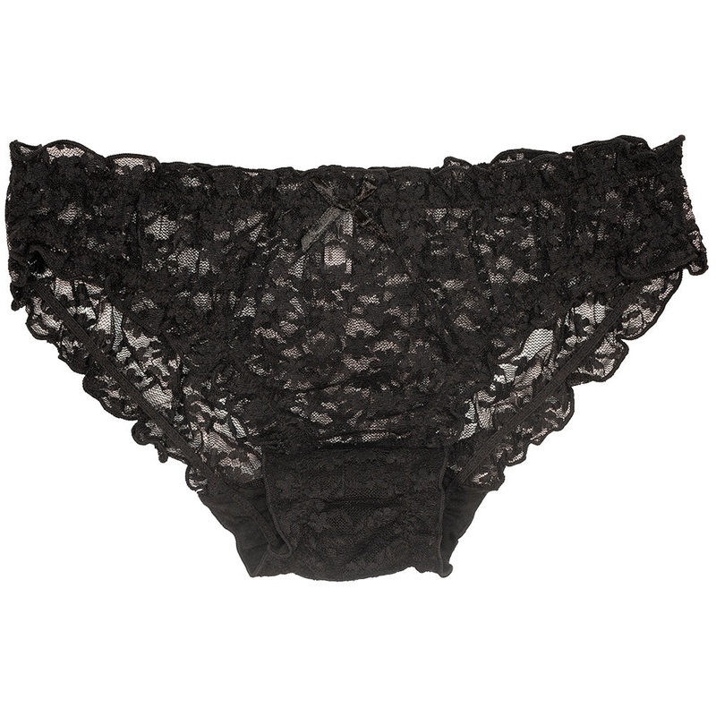 Black Lace Bikini with Ruffles S