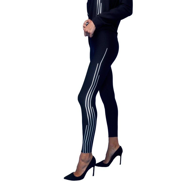 LIGHTNING DASH KO LUX ULTRA HIGH LEGGING NER/SIL XXS