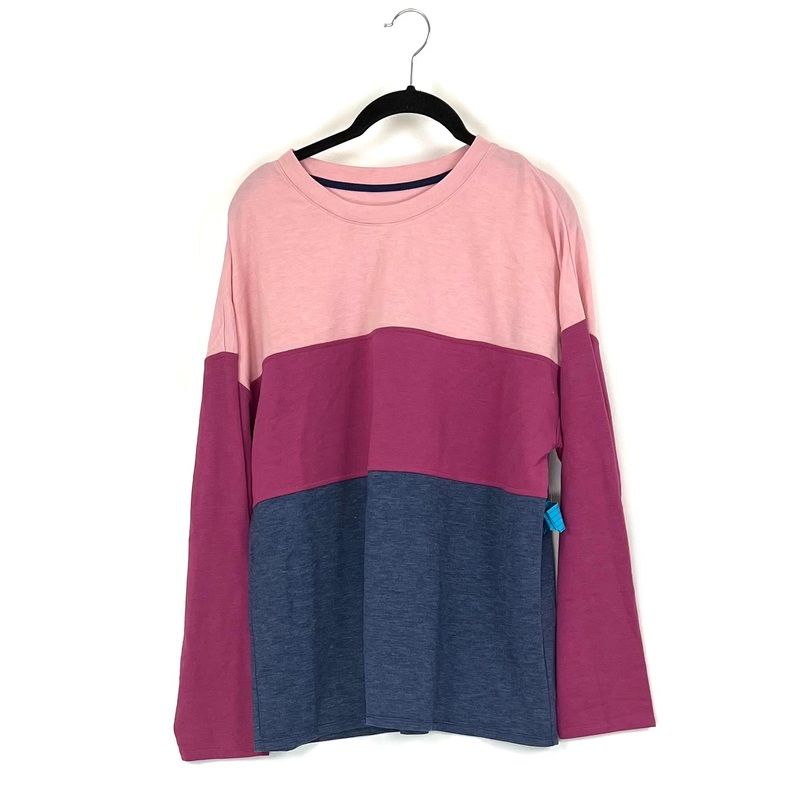 Pink And Navy Color Block Top – Size 4/6