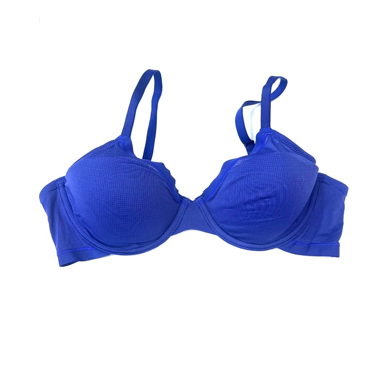 Royal Purple Mesh Overlay Bra – 34B