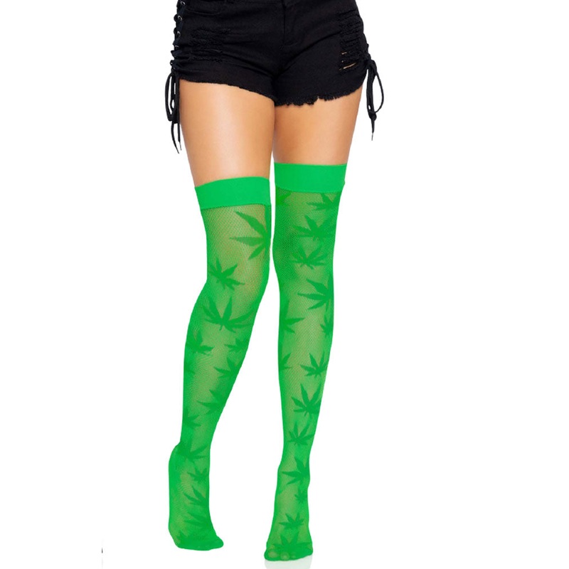 420 Net Thigh Highs – One Size – Green