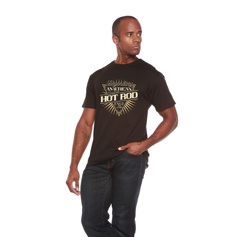 Legendary American Men’s Bamboo Viscose/Organic Cotton Short Sleeve Graphic T-Shirt Medium Black