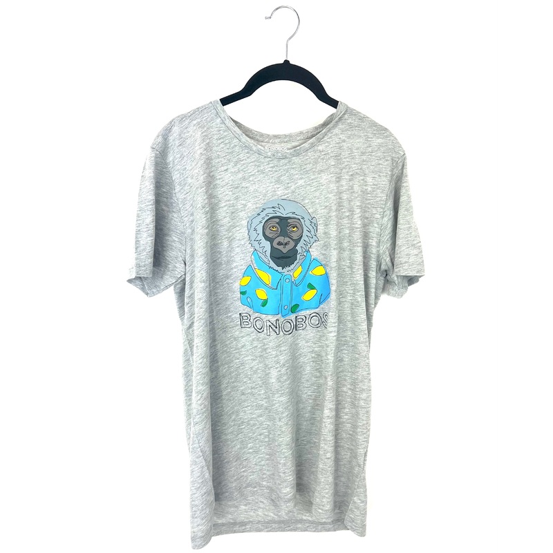 MENS Grey Monkey T-Shirt – Medium and Large Men’s Medium