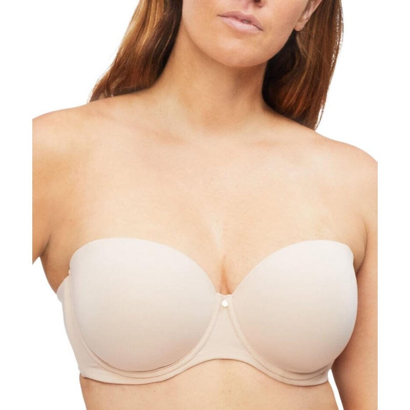 Nancy Ganz Body Define Strapless Full Cup Contour Bra – Warm Taupe 32C
