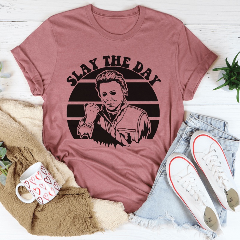 Slay The Day Tee Mauve S