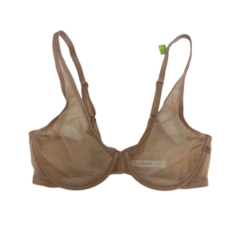 Tan Unlined And Sheer Bra – 34D