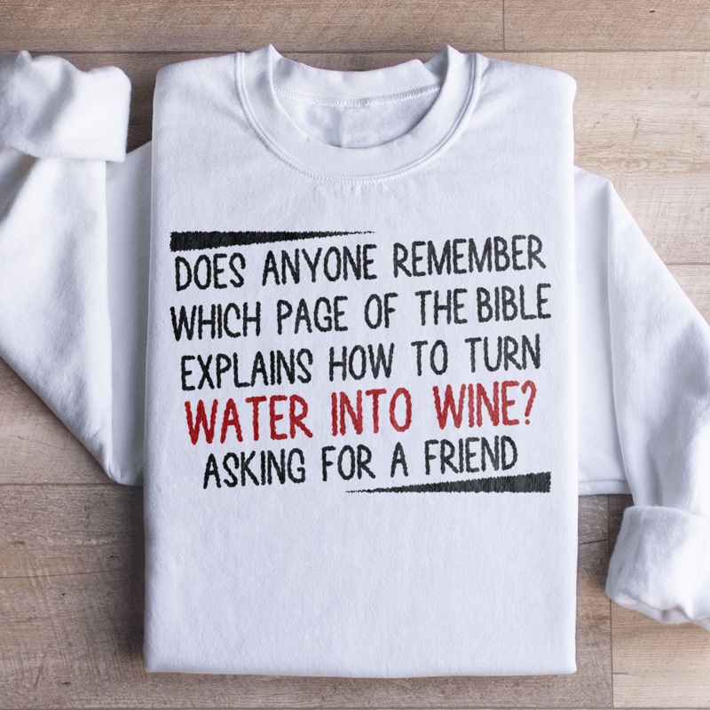 Water Into Wine Sweatshirt Black S