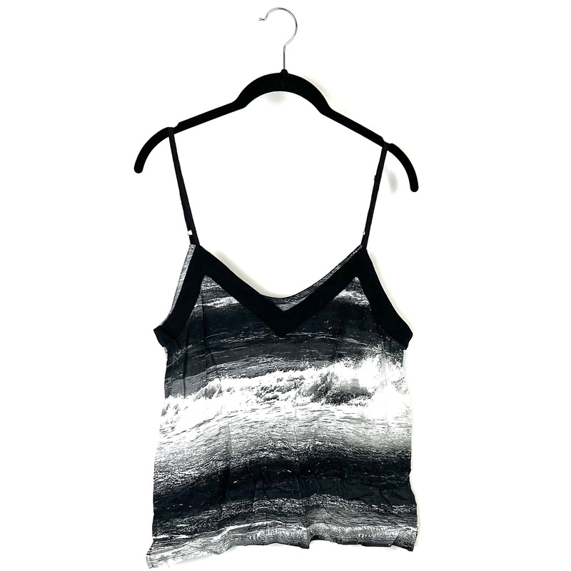 Black And White Printed Pajama Top – Small