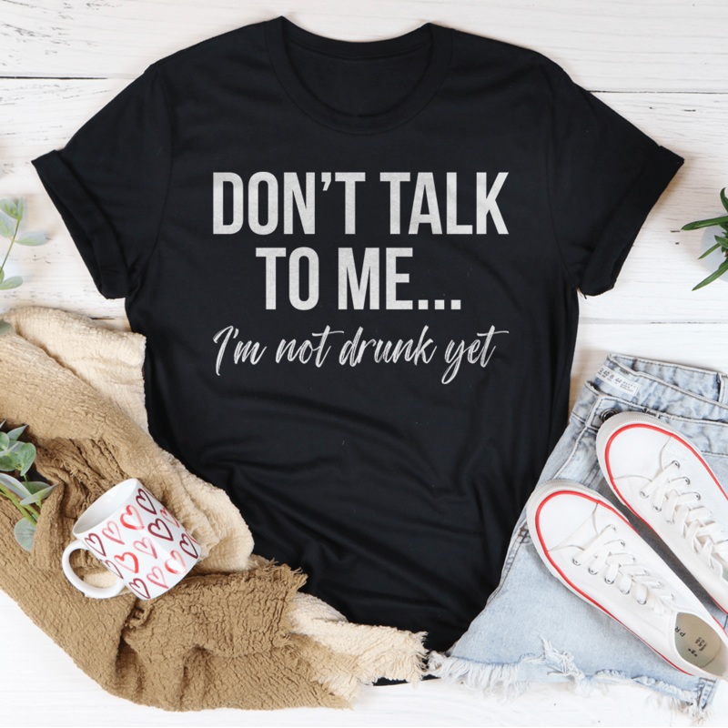 Don’t Talk To Me Tee Black Heather S
