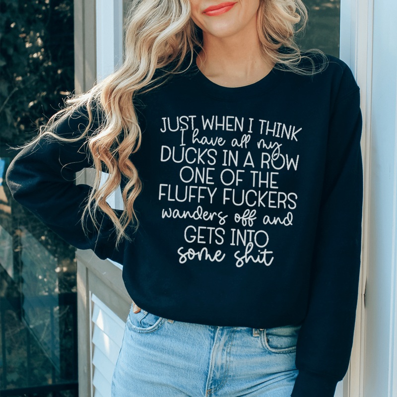 Ducks In A Row Sweatshirt Black S