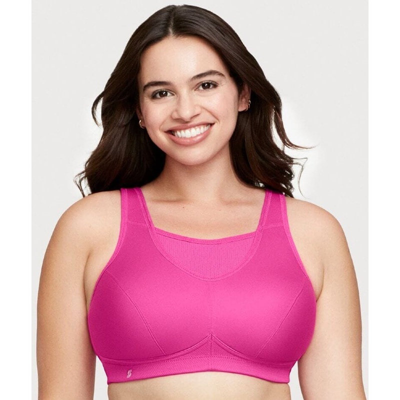 Glamorise No-Bounce Camisole Wire-free Sports Bra – Rose Violet 42D