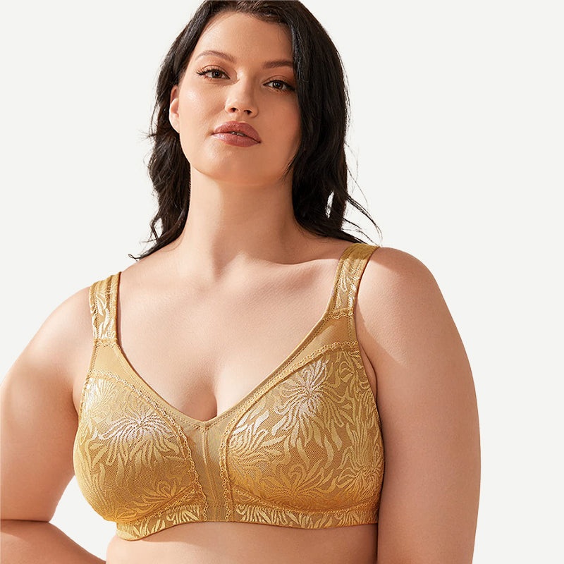 Minimizer Full Coverage Bra Non Padded Wire-free Gold 42B/95B