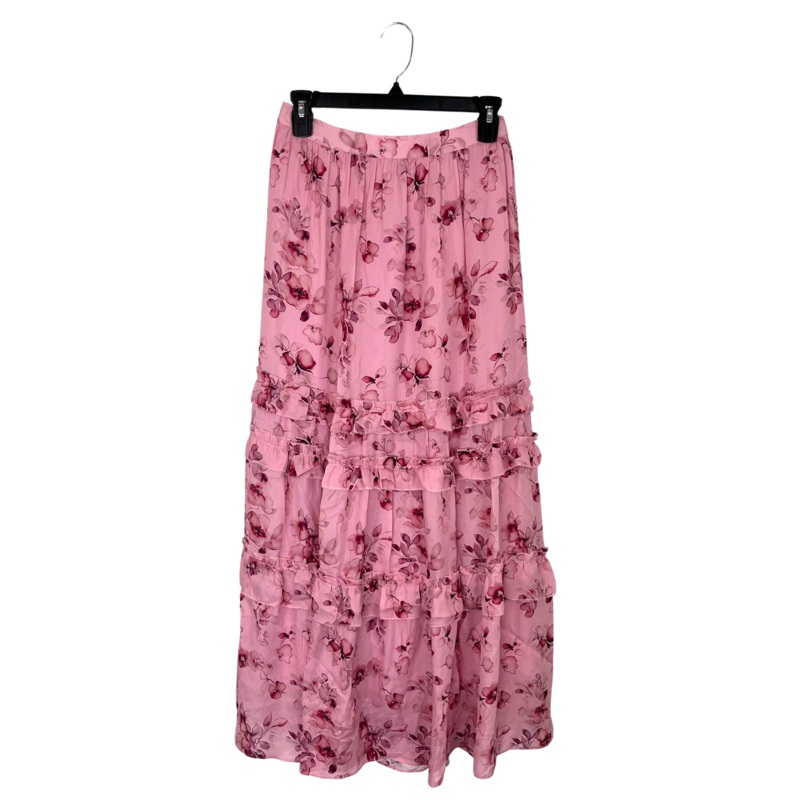 Pink Floral Maxi Skirt – Small