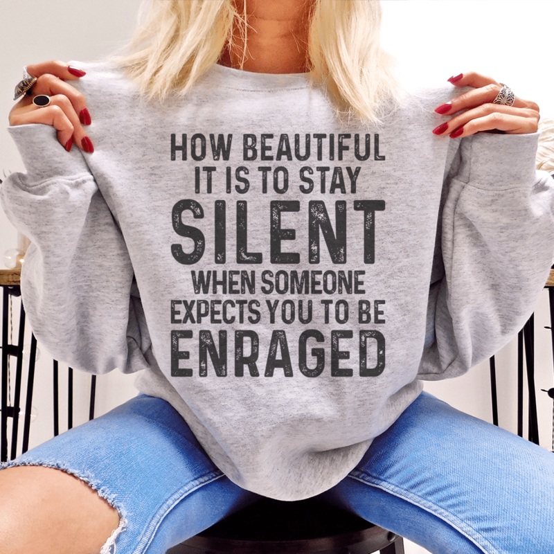 Stay Silent Sweatshirt Sport Grey S