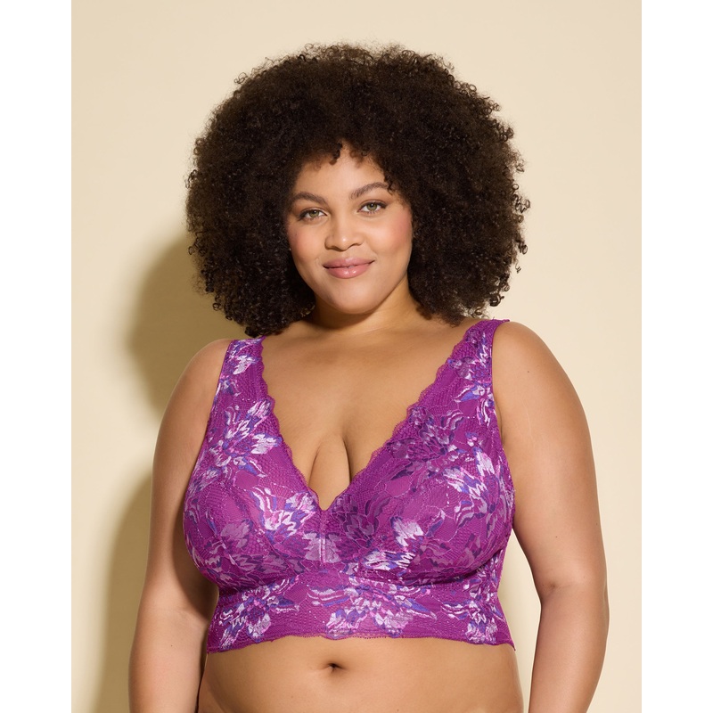 Ultra Curvy Longline Bralette Swiss Beet/Violette XS