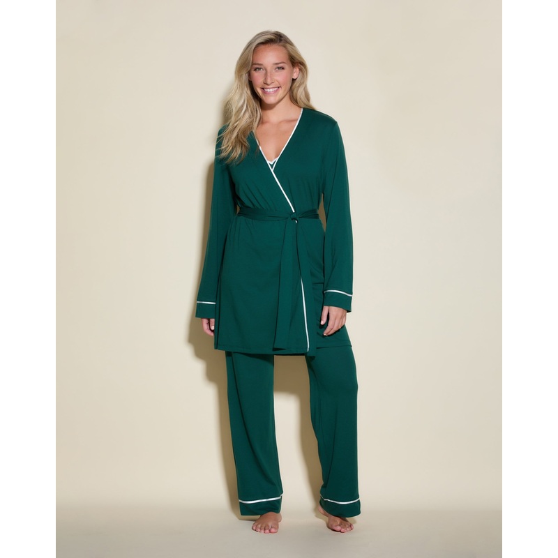 3-Teiliges Pyjama-Set Mit Bademantel Congo/Ivory XS