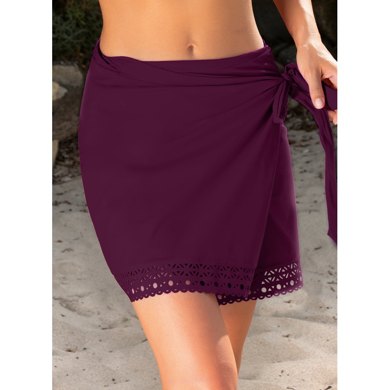 Ajourage Couture Prune Pareo Skirt Prune One Size