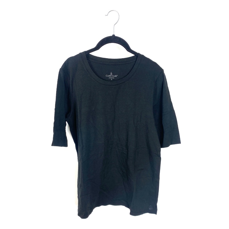Black Crew Neck Short Sleeve Top – Size 6/8