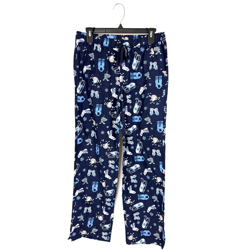 Blue Winter Print Pajama Pants – Size 2/4