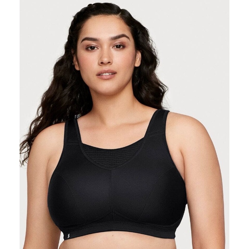 Glamorise No-Bounce Camisole Elite Wire-free Sports Bra – Black 34C