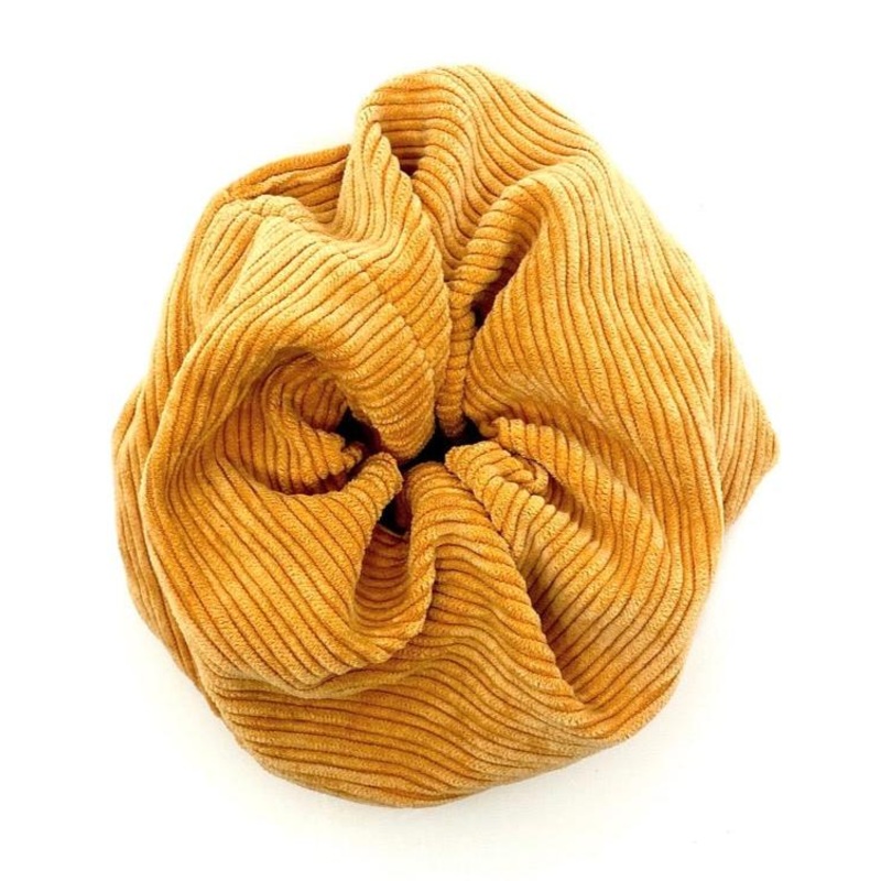 Tan Velour Jumbo Scrunchie