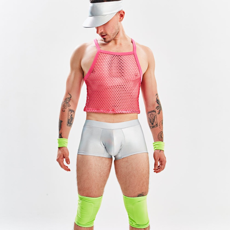 Miami Jock Barbie Men’s Sexy Halloween Costume and Suite MJT010 Small/Medium Fuchsia