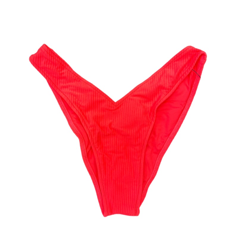 Neon Coral High Cut And Cheeky Bikini Bottom – XS, L, XL, XXL, XXXL Extra Small (Size 000/00)