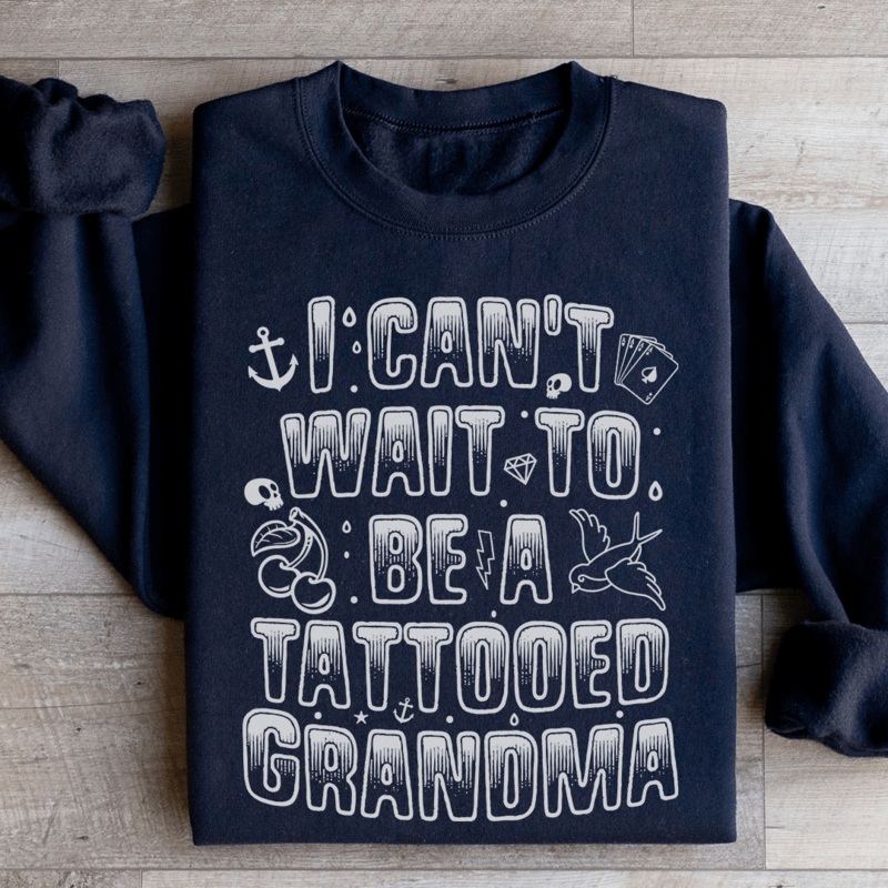 Tattooed Grandma Sweatshirt Black S