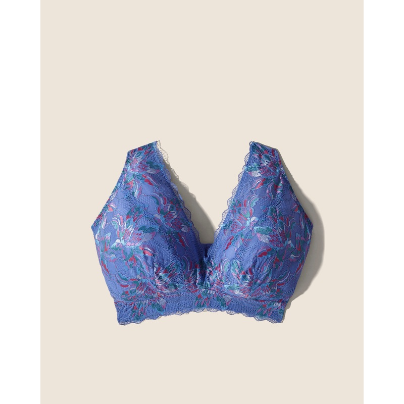 Ultra Curvy Longline Bralette Portofino Blue XS