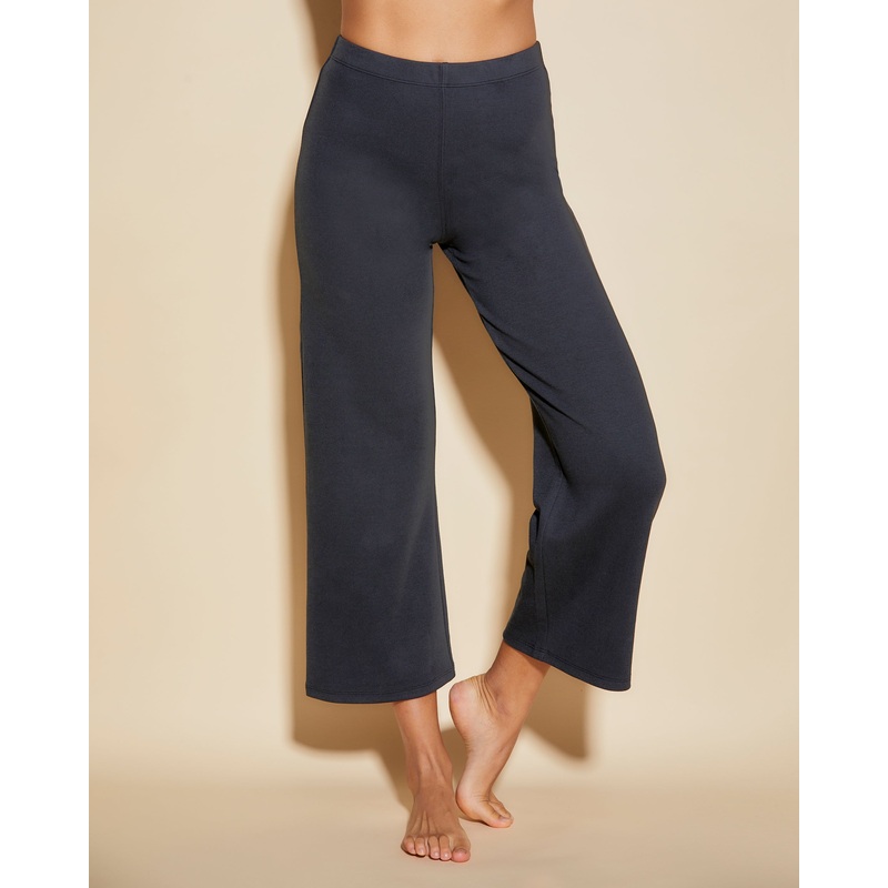 Verkrzte Hose Mit Ausgestelltem Bein Schwarz XS