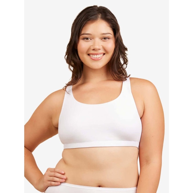Leading Lady The Serena Wire-free Crop Top – White 38BCD