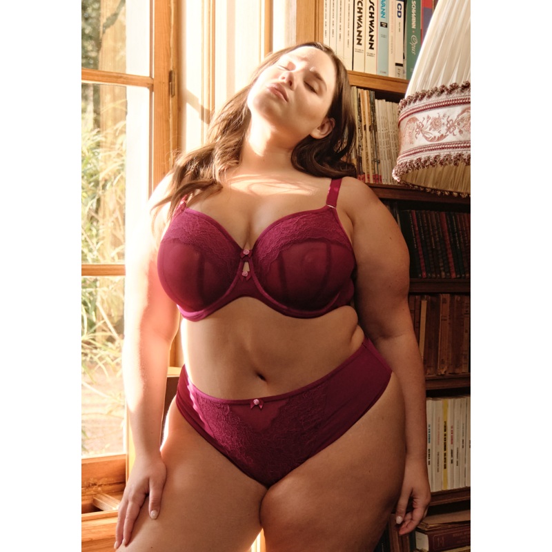 Sculptresse Natalia Full Cup Bra 34GG Bordeaux Red