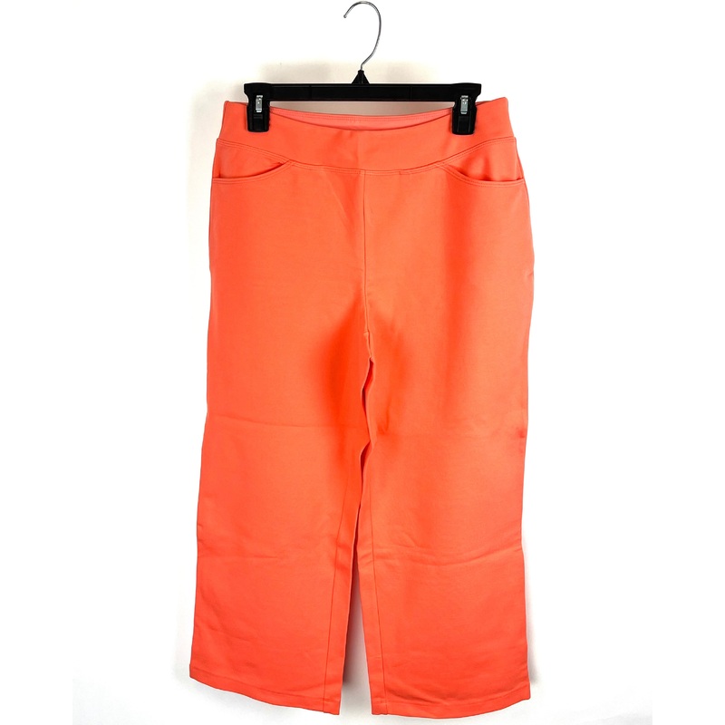 Coral Cropped Stretchy Pants – Size 12