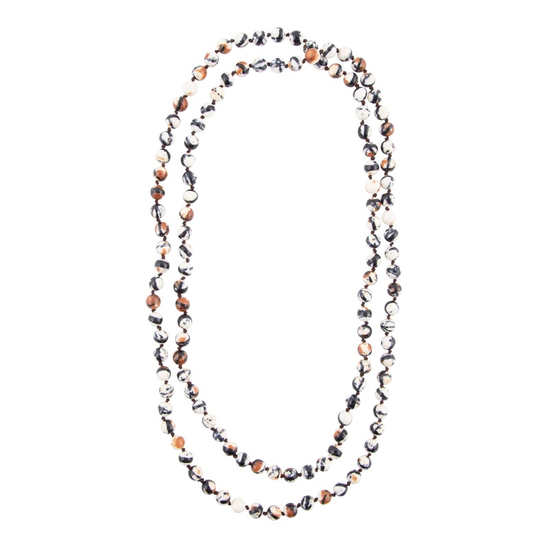 Immeasurable Jasper Black and White Wrap Necklace
