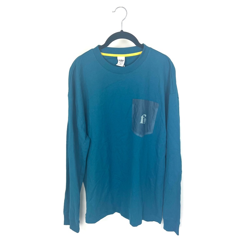 MENS Cerulean Long Sleeve Shirt With Front Pocket – Medium