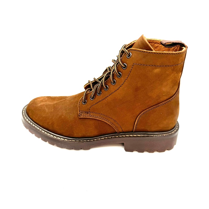 MENS Cider Brown Leather Lace Up Boot – Size 9