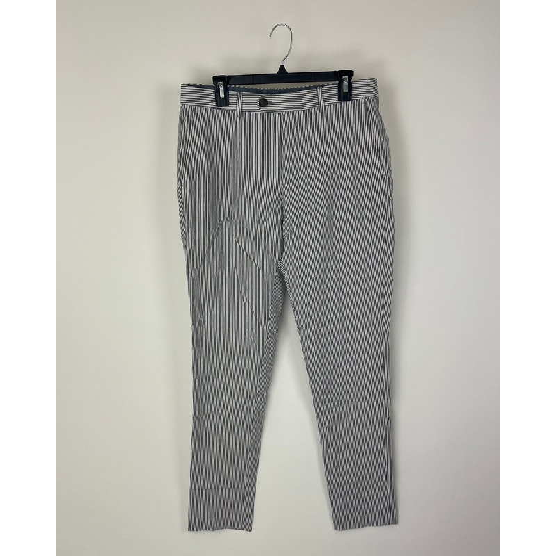 MENS White And Blue Pinstripes Pants – 32X32 MENS Slim 32X32