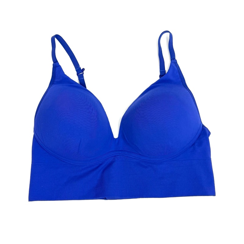 Royal Blue Semi Push-Up Plunge Bra – Small