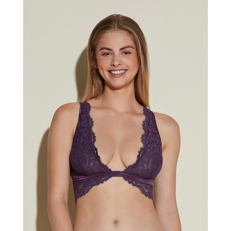Tall Triangle Bralette Zaadi Purple S