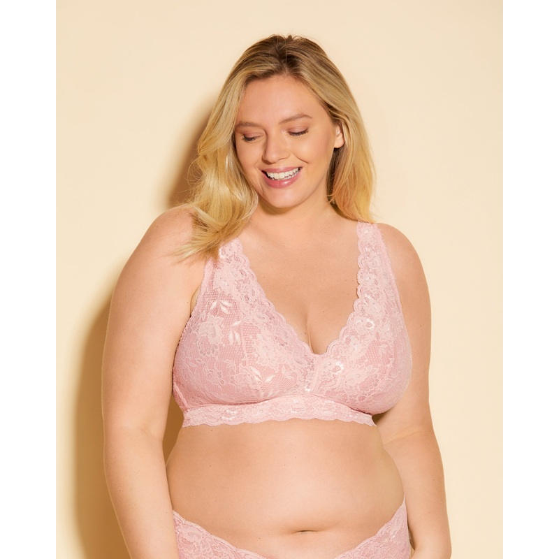 Ultra Curvy Plungie Longline Bralette Jaipur Pink XS